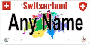 Switzerland Europe Any Name Personalized Novelty Car License Plate - Picture 1 of 3