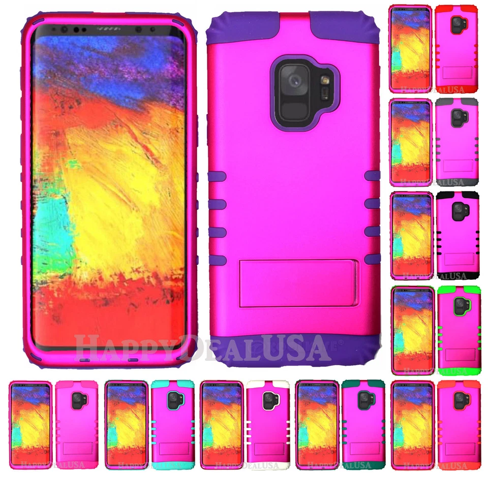 para Samsung Galaxy S9 e Plus - Capa de silicone híbrida KoolKase - Rosa quente (R) - Imagem 1 de 1