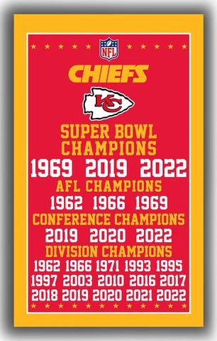 Kansas city CHIEFS Football Team Champion Flag 90x150cm 3x5ft Fan Best Banner Cover
