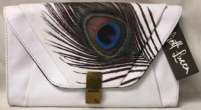 ELLIOTT LUCCA BLANCO MARFIL PAVO REAL BOLSO DE MANO BANDOLERA HOMBRO IMITACIÓN CUERO Foto 1 de 4