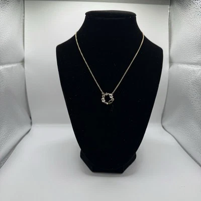 Collar de oro Coach - Colgante con logotipo de cadena dorada con pedrería Y2K Foto 1 de 4