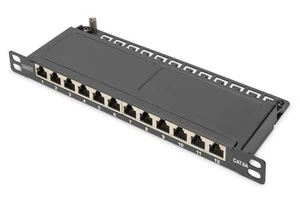 Patchpanel CAT 6A 12-Port geschirmt 0,5U - Digitus - Bild 1 von 6
