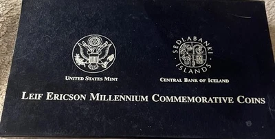 US Mint 2000-P Silver Commemorative Coins Leif Ericson Rare Only 500,000 Minted! - Image 1 of 4