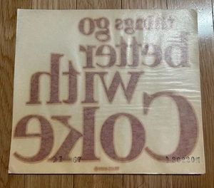 Original 1960s Things Go Better With Coke Coca Cola Decal New Old Stock 8x8 1/2 - Picture 1 of 2