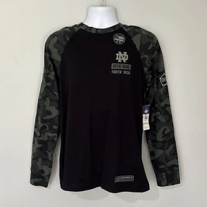 Notre Dame Fighting Irish OHT Military Camo Mens Long Sleeve Shirt NWT - Medium - Picture 1 of 8