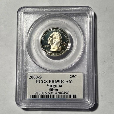 2000 S Virginia State Quarter PR69DCAM Silver PCGS 25C - Image 1 of 4