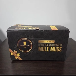 Moscow Mule Mugs 16 oz Handcrafted Hammered Copper Set 2 Straws - Picture 1 of 5