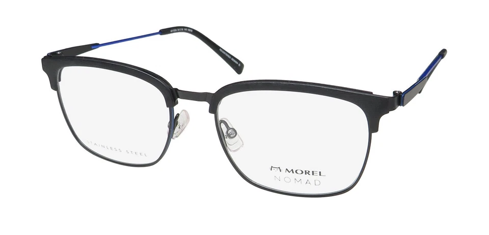 MOREL NOMAD 40100N STAINLESS STEEL "NERD/GEEK" MALE STYLE EYEGLASS FRAME/EYEWEAR - Image 1 of 1