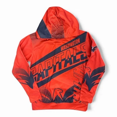 Sudadera con Capucha NHL Washington Capitals Juvenil Mediana (10/12) Roja y Azul Marino Foto 1 de 4