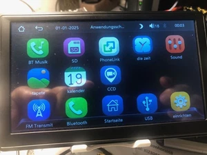 Wireless Apple CarPlay Android Auto Tragbar Touchscreen Autoradio Bluetooth KAM+ - Bild 1 von 10