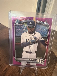 RAYMER MEDINA 2025 BOWMAN CHROME 1ST FUCHSIA SHIMMER RAYS /199 A0085 - Picture 1 of 2