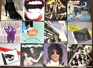 ROCK & POP - 7" RECORD LOT - ROLLING STONES/STEVIE NICKS/JOHN COUGAR/ AND MORE - Picture 1 of 3