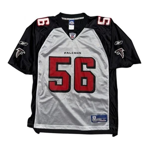 Vintage NFL Reebok Keith Brooking #56 Atlanta Falcons Jersey Mens Medium Black - Picture 1 of 10