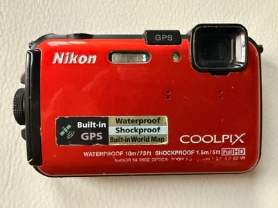Nikon COOLPIX AW100 16.0MP Digital Camera - Orange - Image 1 of 4