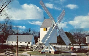 Postkarte VA: Robertson's Windmill, Williamsburg, Virginia, 50er Jahre - Bild 1 von 2