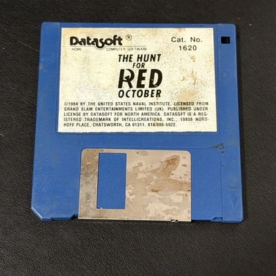 Vintage The Hunt For Red October Amiga Game DataSoft 1984 3.5" Floppy Disk Only - Image 1 of 2