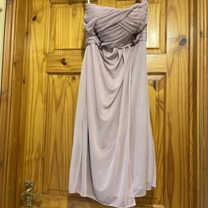 Beautiful Dusky Lilac Bridesmaid Dress By David’s Bridal Size U.K. Size 8 - Picture 1 of 3