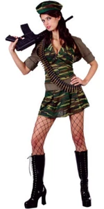 Sexy Army Private Tease Fancy Dress Costume S M L XL - Picture 1 of 2