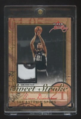 2004 FLEER SWEET SIGS Tim Duncan SWEET STROKE GOLD GAME WONR PATCH LOGO SP  HOF - Image 1 of 2