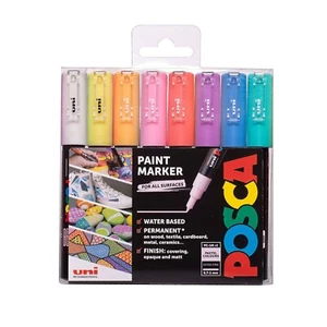 Uni Posca Pintura Rotuladores PC-1M Extra Fino Punta Set De 8 Colores Pastel - Imagen 1 de 5