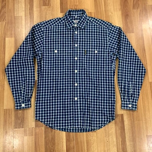 Vtg Armani Jeans Shirt Mens Small S Blue White Stripes Long Sleeve Button Up - Picture 1 of 9