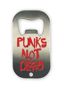 Punks not Dead ,  Punk Novelty Mini stainless-steel bottle opener Keyring , - Foto 1 di 3