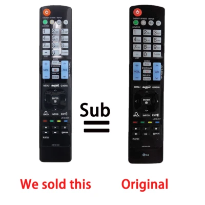 AKB72914036 Replaced Remote Fit LG TV with 3D button 32LD520 42LD630 47LD630 - Image 1 of 4