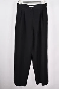 Emporio Armani Black Wool Blend Wide Leg Pants Women's size 44 - Picture 1 of 10