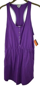 ORageous Womens Size S Henley Racer Tank Swimsuit Coverup Size S Purple New - Picture 1 of 5