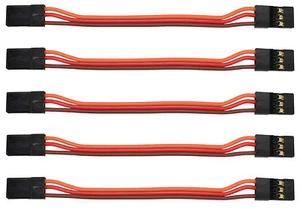 Apex RC Products JR Style 3" / 75mm Male Male Servo Extension - 5 Pack #1002M - Picture 1 of 3