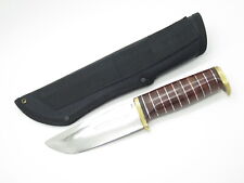 Cuchillo de caza de colección Elmer Keith Skinner con diseño de armas y municiones Hibben de colección años 60-70 de Japón