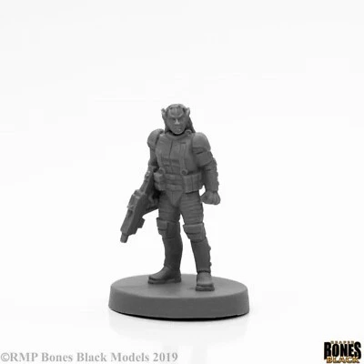 MALVERNIS SOLDIER Reaper Miniatures Bones Black REM49031 - Image 1 of 3