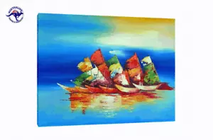 Pintura al óleo - 3 opciones de marco - enrollada en un tubo / lista para colgar / enmarcada - Imagen 1 de 7