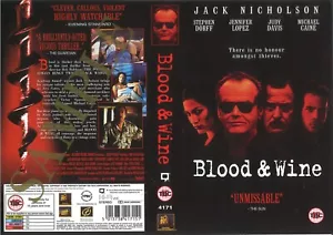 BLOOD & WINE (1) / PROMO UK RENTAL VIDEO SLEEVE / 20TH CENTURY FOX VIDEO LABEL - Picture 1 of 2