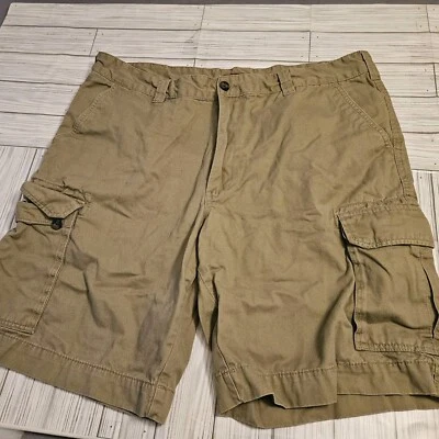 Merona Cargo Shorts Mens 40 Tan 100% Cotton Hiking Camping  - Image 1 of 4