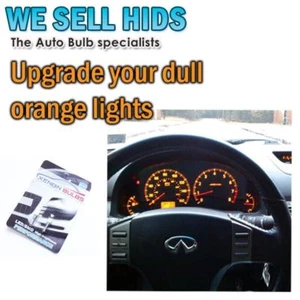 T5 WHITE 2 SMD INTERIOR DASHBOARD UPGRADE LED BULBS WEDGE CANBUS NO ERROR - Foto 1 di 6