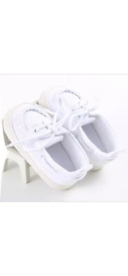 Baby First Walkers Niños Pequeños Bebé Niña Niño Blanco Suela Suave Foto 1 de 4