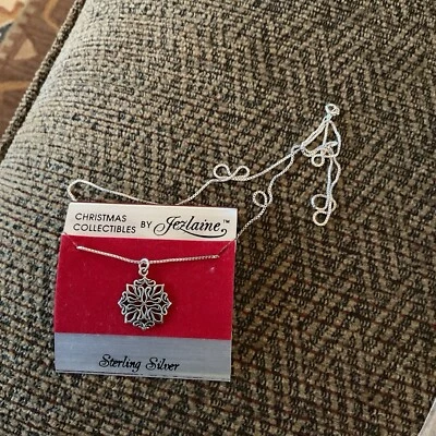 COLLAR COPO DE NIEVE JEZLAINE PLATA ESTERLINA, NUEVO Foto 1 de 3