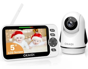 Video Baby Monitor with Camera and Audio, 5" Display Baby Monitor No Wifi, 30H B - Picture 1 of 9
