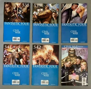 FANTASTIC FOUR 538, 539, 540, 541, 542 & 544 (2006) STRACZYNSKI•MCKONE-CIVIL WAR - Picture 1 of 7