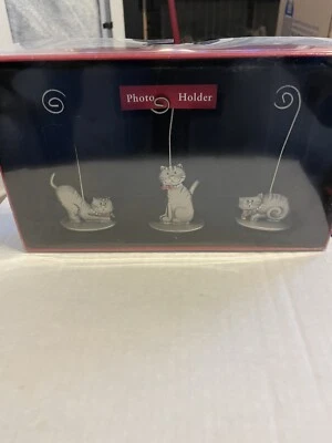 JUEGO CUADRADO DE 3 PORTAFOTOS GATOS KOHL'S ST. NICHOLAS NUEVO.  M 2 Foto 1 de 4