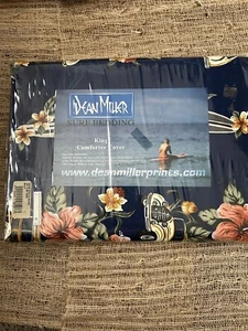 Dean Miller Hawaiian Surf Bedding King Duvet Kauai Five O. Navy Blue, Woody’s - Picture 1 of 7