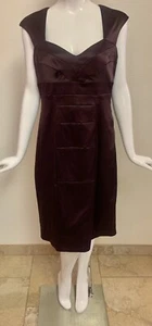 Sangria Sleeveless Sweetheart Neckline Merlot Color Sheath Dress Size 14 - Picture 1 of 8