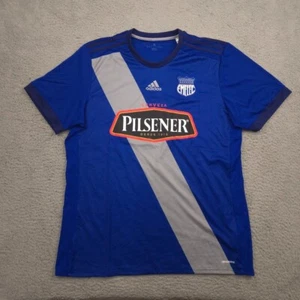 Adidas Emelec Soccer Jersey Mens XL Blue Climacool Ecuador Pilsener 2017 - Picture 1 of 13