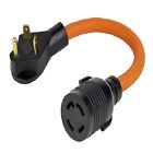 Reliable Generator Power Adapter Cord 30A Male to 30A Female 12 Inch Length