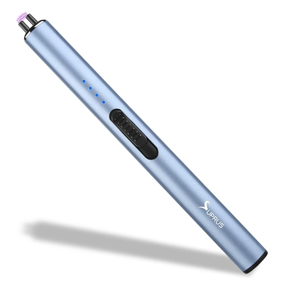 Encendedor eléctrico a prueba de viento sin llama USB encendedor recargable con bloqueo de seguridad Foto 1 de 1