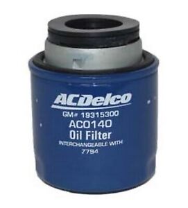 Oil Filter AC0140 AcDelco For Audi A3 8PA Sportback TFSI 1.4LTP - CAXC
