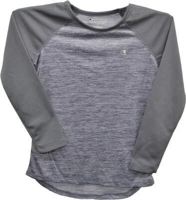 Champion Performance Unisex Manga Larga Space-DYE MESH Raglán Gris Escarcha Pequeño Foto 1 de 2