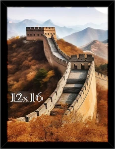 12X16 Picture Frame Black, Photo Frame for Wall Mounting Display, Black - Picture 1 of 12