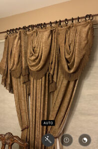 4 Lined Panel With Accents  Fancy Curtain 16 PCs All Together Excellent Cond.
